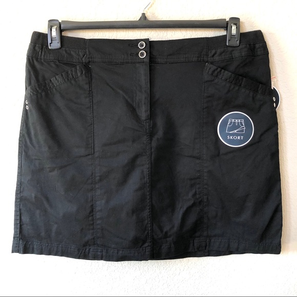 NWT! Karen Scott Macy's Stretchy Skort Black Plus - Picture 4 of 6